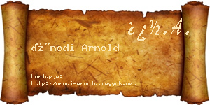 Ónodi Arnold névjegykártya