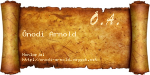 Ónodi Arnold névjegykártya